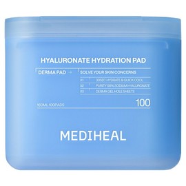 Mediheal Hyaluronic Acid Inner Moisturizing Derma Pads 2nd Generation, 2 Pieces, 100 Pieces / 메디힐 히알루론산 속보습 더마 패드 2세대, 2개, 100매입