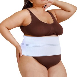 Lixinsunbu Broken Rib Brace Cracked Abdominal Binder Back Belt Chest Compression Wrap Support Costochondritis for Bruised, Fractured or Dislocated Ribs Protection Plus Size