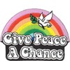 Klicnow Give Peace a Chance (Rainbow) embroidered Patch 8cm X