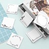 6 Pack Music Themed Sticky Note,Black White Music Notes Self-Stick