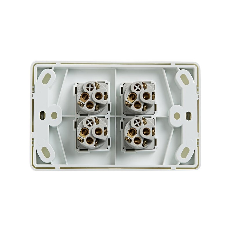 4C | Classic 4 Gang Switch 250V 16AX | Horizontal