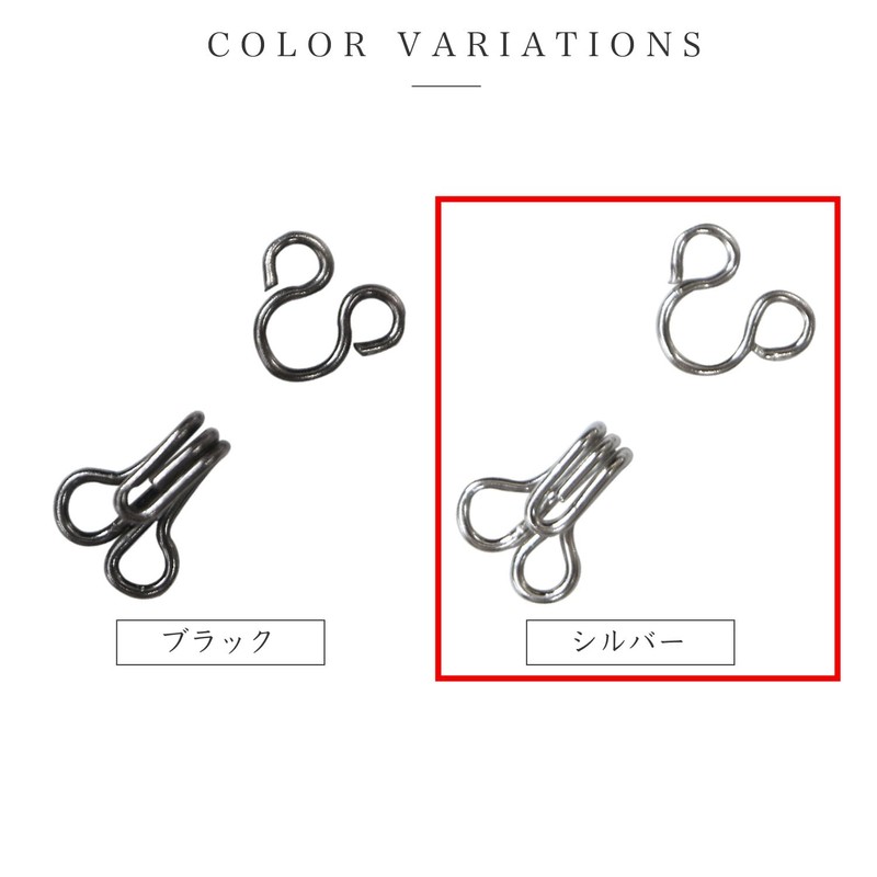 Spring Hook Set of 10 [Silver Glossy] Silver Mini Size