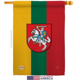 Lithuania House Flags Pack Regional Nationality Nation International World Country Particular Area USA Applique Small Decorative Gift Yard Banner Made In 28 X 40