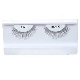 10 Pairs 100% Human Hair False Eyelashes Natural Black # 821
