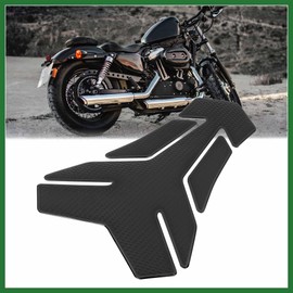 Motoforti Motorbike Fuel Tank Protector PVC Rubber Pad Black Long-lasting