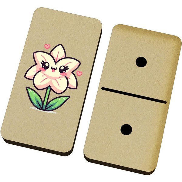 Azeeda 'Cute Lily Flower' Domino Set & Box (DM00050949)