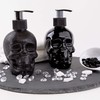 Accentra Skull Soap Dispenser with Liquid Soap - Black Chrome-Look