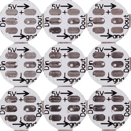 BTF-LIGHTING WS2812B 100PCS 5050SMD Individually Addressable Smart RGB LED Pixel for Arduino Single 1-led RGB LED Module Pixels Color Light White PCB Only DC5V Christmas(No Adapter or Controller)