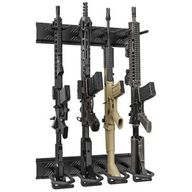 Nonkky Gun Rack for Wall, Indoor Gun Racks Wall Mount, Adjustable Rifle-Rack Heavy Duty Steel Vertical 4/6/8/12-Slots, Shotgun Wall Mounted Closet Display Stand