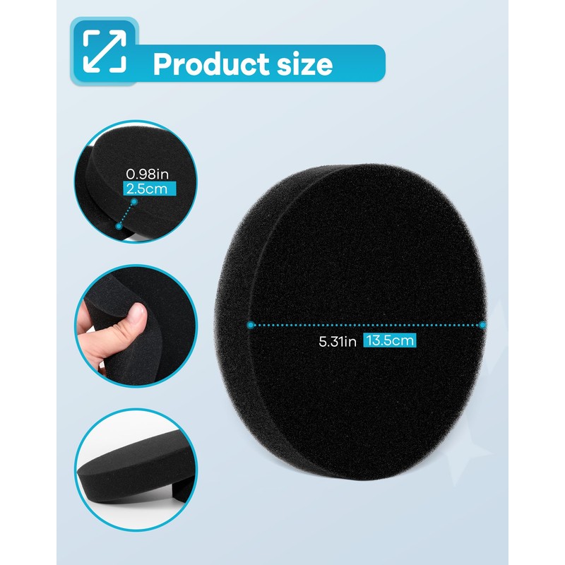 4Pack 1608225 Replacement Filters for Bissell Powerforce Vacuum Cleaner