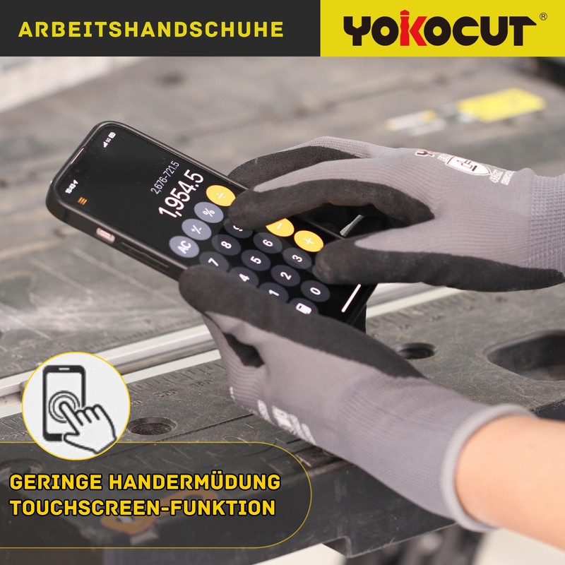 YOKOCUT Work Gloves (3 Pairs, 10 (XL))