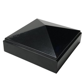 Decorex Hardware 2" x 2" Aluminum Pyramid Post Cap for Metal Posts – Pressure Fit – Powder-Coated Black – Rust-Resistant Fence & Railing Post Cap (1 Pack)