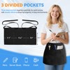 LOHYILYE Server Aprons with 3 Pockets Waitress Waiter Waist Black