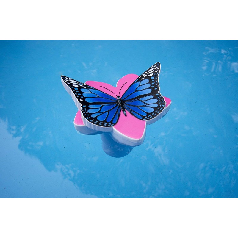 Poolmaster Chlorine Dispenser for Swimming Pools and Spas, Blue Butterfly