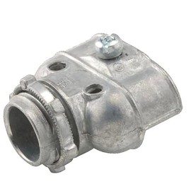 Duplex 3/8" Wire Box Connector for Flex/AC/MC/NM Cable 3/8" Cable Size 3/8" - Thread Trade Size 1/2" Knockout 14/2-10/3 Cable (50)