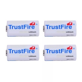 TrustFire 4pc TrustFire CR123A Lithium Batteries 3V Battery 1400mAh Cell Non-Rechargeab