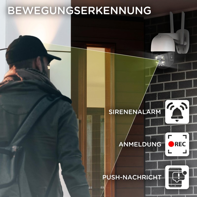 Atlantis A14-SC970-PT 2K Wireless Outdoor Wi-Fi Camera, 4 Mpixel Full