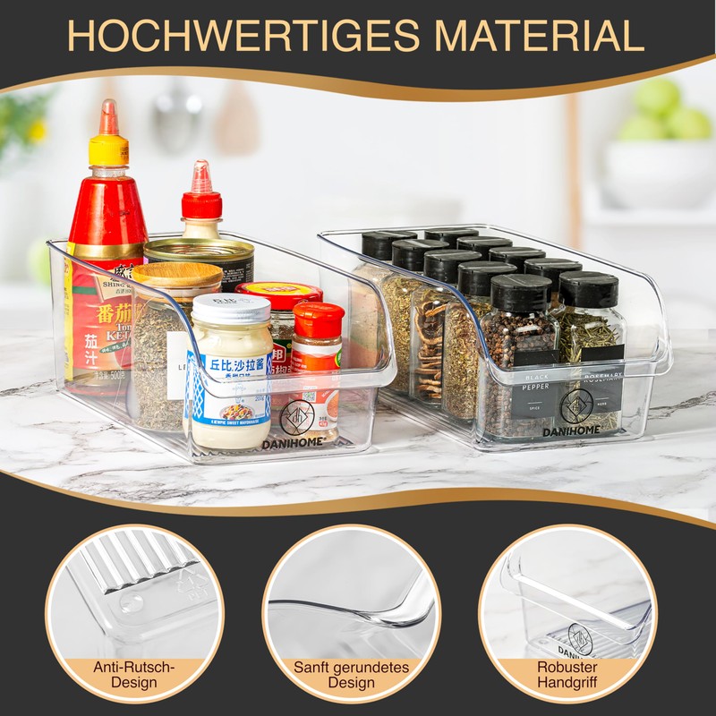 DANIHOME® Set of 2 Storage Boxes Kitchen & Kitchen Organiser
