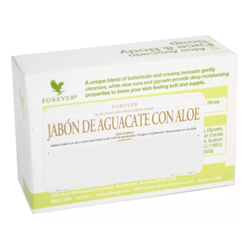 Forever Jabón De Aloe Y Aguacate Para Rostro Y Cuerpo