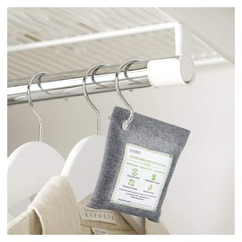 LiJuanWang Luftreiniger Beutel,2 Stück (2x100g) Natürliche Luftreinigungsbeutel,Bambus Aktivkohle,Geruchsentferner,Nature Fresh Luftreiniger für Auto,Wohnung,Auto Lufterfrischer Schlafzimmer,Schränke