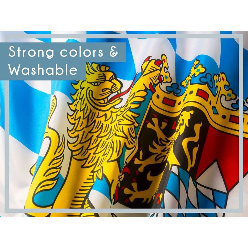 ARICONA FLAGS Bavaria flag - Bavarian flag with lions 2x3ft