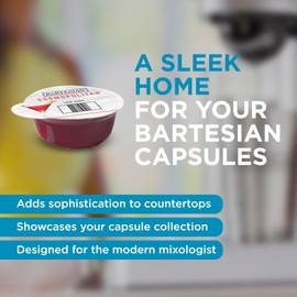 Bartesian Cocktail Capsule Storage Drawer Organizer - Stylish Mixology Cocktails Drink Mixer Holder Dispenser - Home Bar Accessories for Cocktail Maker Machine - Holds Up to 36 Bartesian Capsules