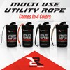 Rapid Rope Canister 120ft White Flat Tactical Paracord, Made in