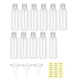 yolzhxe 11 Stück Reiseflaschen Set, Reiseflaschen zum Befüllen 100ml, Reiseutensilien, Flaschen Reise mit Flip Cap, Transparente Plastikflasche Set, für Shampoo, Duschgel, Lotion, Make Up Entferner