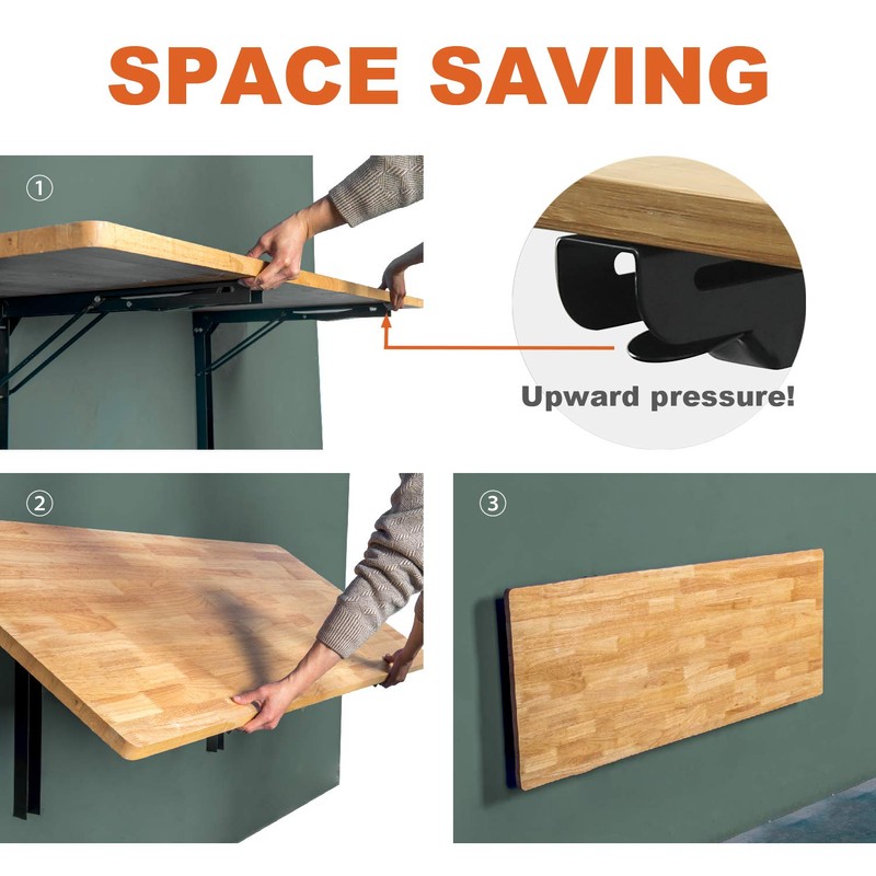 Wallmaster Wall Mounted Folding Workbench Heavy Duty Fold Down Table
