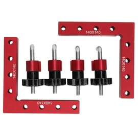 Escuadras de Posicionamiento de 90 Grados, Abrazadera de ángulo Recto, Abrazadera de Fijación de Panel de Carpintero en Forma de L 140x140 Mm, Abrazadera de Fijación de Carpintería(140X140MM)