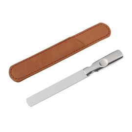 Baluue Stainless Steel Nail File Leather Case for Fingernails and Toenails Lightweight and Portable Manicure Tools for Home and Travel Use Design for Nail Care