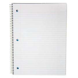 Top Flight Standards 3-Subject Wirebound Notebook, 108 Sheets, College Rule, 9.5 x 6 Inches, 1 Notebook, Cover Color May Vary (33601)