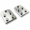 A pair of 4-point flat lug battery terminal blocks, using