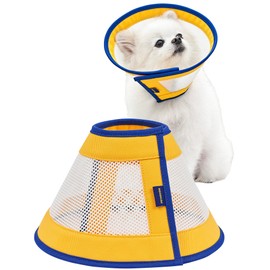 Pethroom Pet Room for Dogs, Elizabeth Collar, S, Impact Reduction, Skin Diseases, Wound Protection, Pet Care, 3D Air Mesh, Breathable, Adjustable Size (Dog Only)