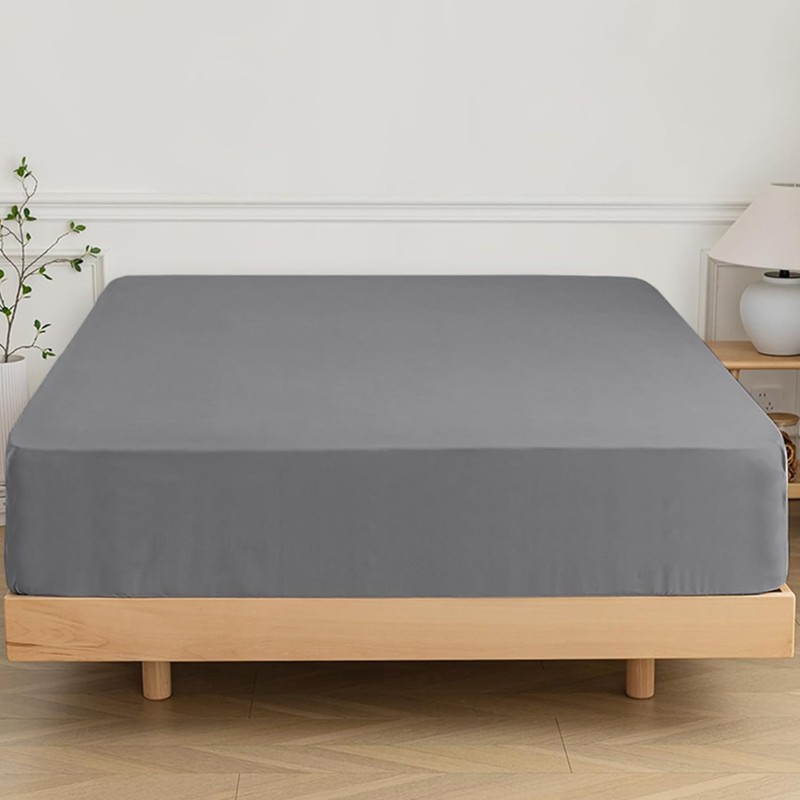 SSW HOMES Fitted Sheet Extra Deep 40cm, Brushed Microfiber Breathable