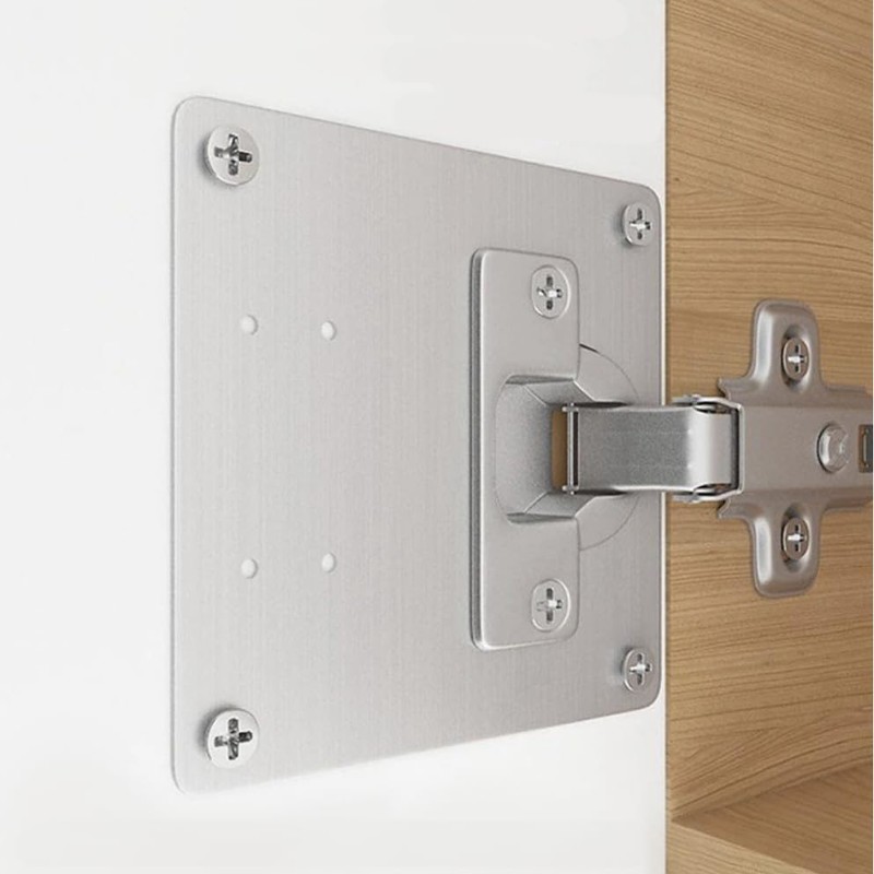 Cabinet Hinge Repair Plate 4 Pieces Repair Kit for Cabinet