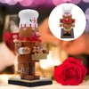 VALICLUD Wooden Nutcracker Figurines Holiday Gingerbread Man Doll Toys Ornaments