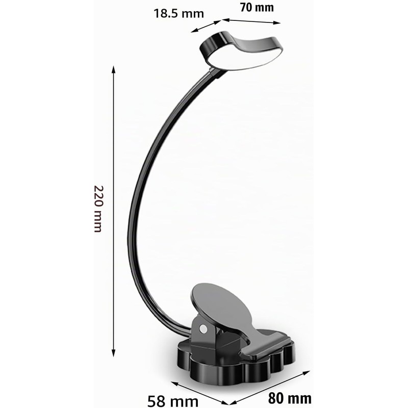 Luz de Lectura Recargable 12 LED MUNDO TODO JB255-N