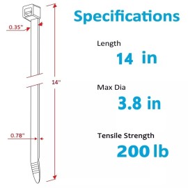 AGAOTIAN Zip Ties Heavy Duty Large Zip Ties 14"with 200 lbs Tensile StrengthLong Zip T...