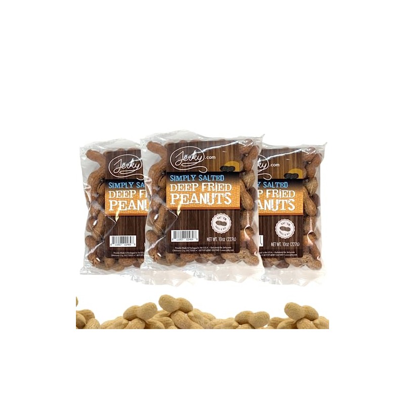 Jerky.com Deep Fried Peanuts Salted 3 Pack - Salted Peanuts