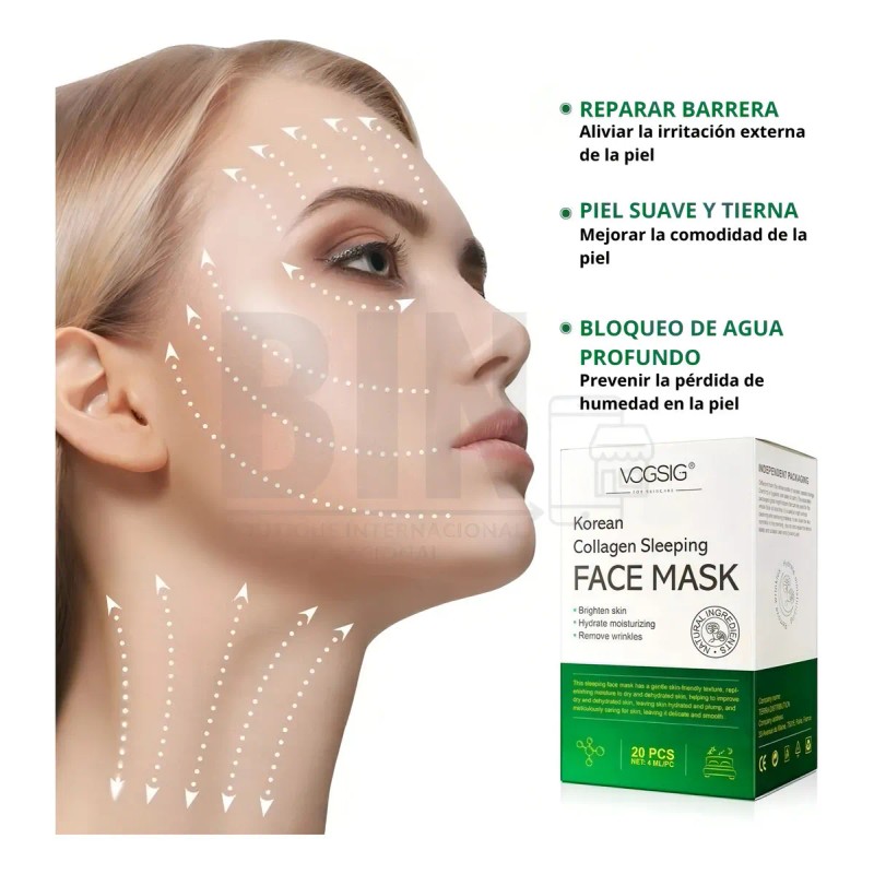 Mascarillas Facial Koreana Colageno