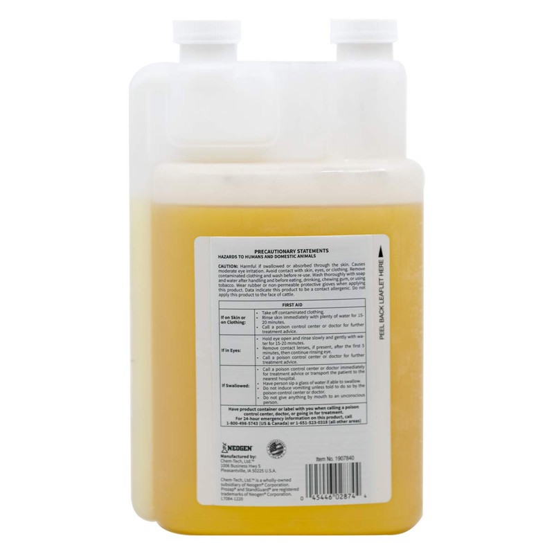 Neogen 1907840 Prozap StandGuard Pour-On 900 mL Insecticide, Yellowish, Brown