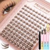 Mavphnee Brown Lash Clusters Kit Fairy Lash Extensions Kit Anime