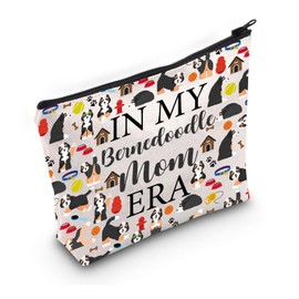 PWHAOO Bernedoodle Dog Lover Gift Bernedoodle Mom Era Makeup Bag Bernedoodle Owner Cosmetic Bag Bernedoodle Merch (Bernedoodle Mom Era M C)