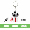 AUTOZOCO Football Shaped Plastic Keyring Black L, black