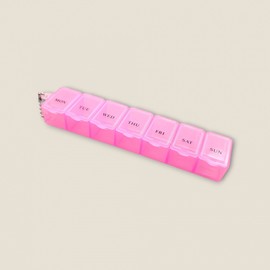 Transparent Portable Pill Case 1P (Pink) 8ea