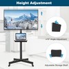 Yaheetech Rolling TV Stand for 23-60 inch Screens Mobile TV