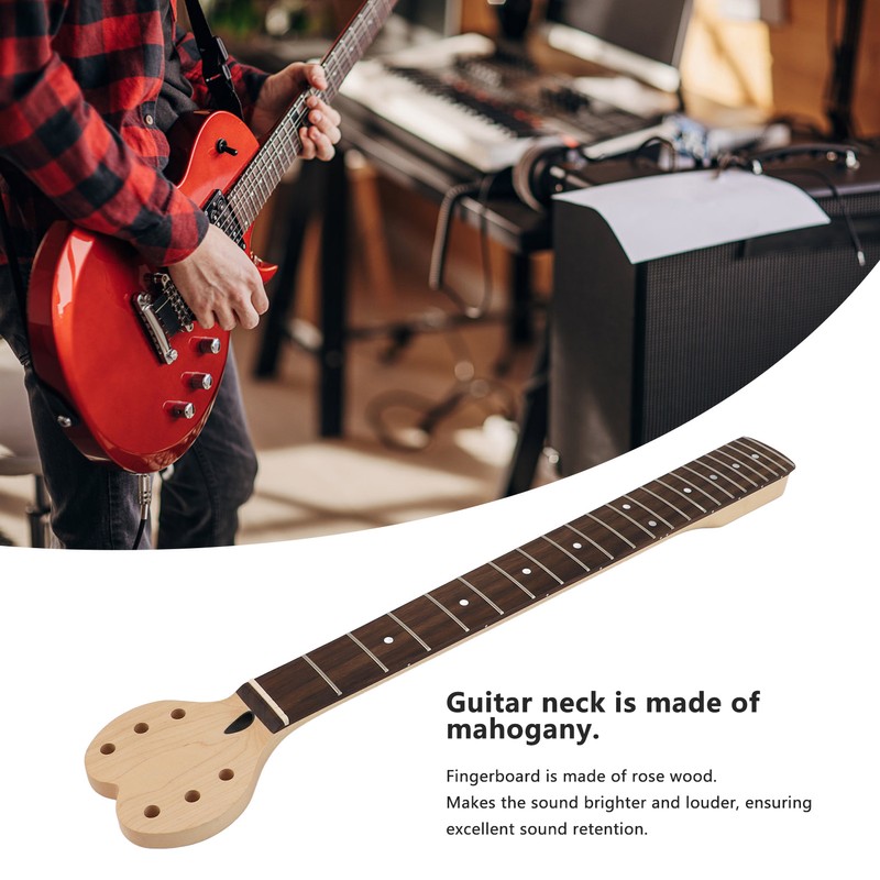 Electric Guitar Neck Heart Shaped Head Rosewood Fretboard Mahogany Guitar