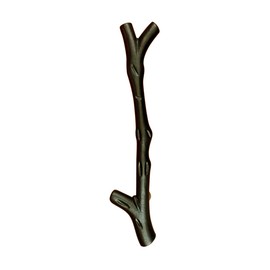 Large Tree Branch Barn Door Handle 13 1/2 inches Long (Matte Bronze)
