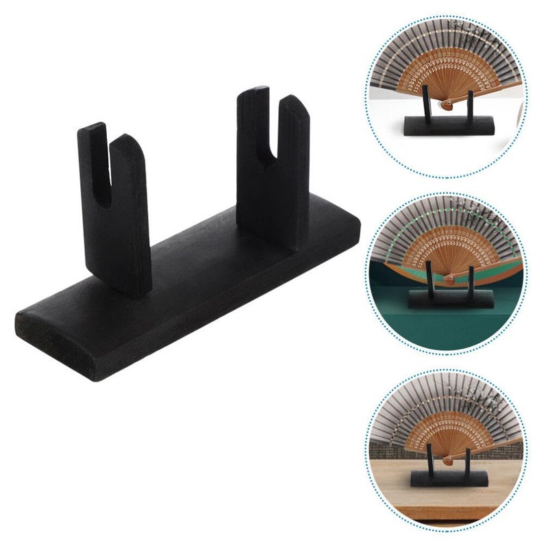 Alipis 2pcs Bamboo Folding Fan Stands - Elegant Japanese and